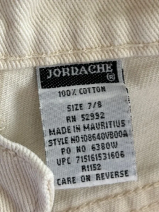 Vintage 90’s Jordache Cream High-Waist Denim Shorts - Picture 2 of 12